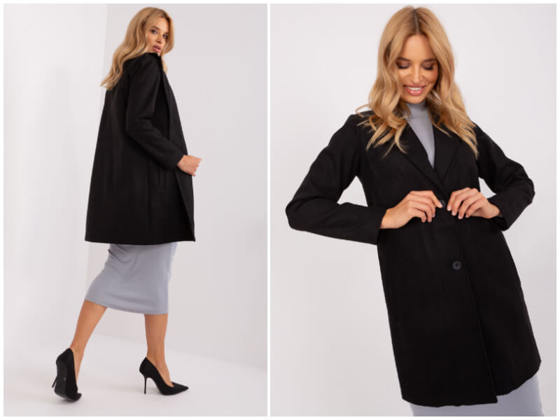 Czarny płaszcz damski – klasyka odzieży