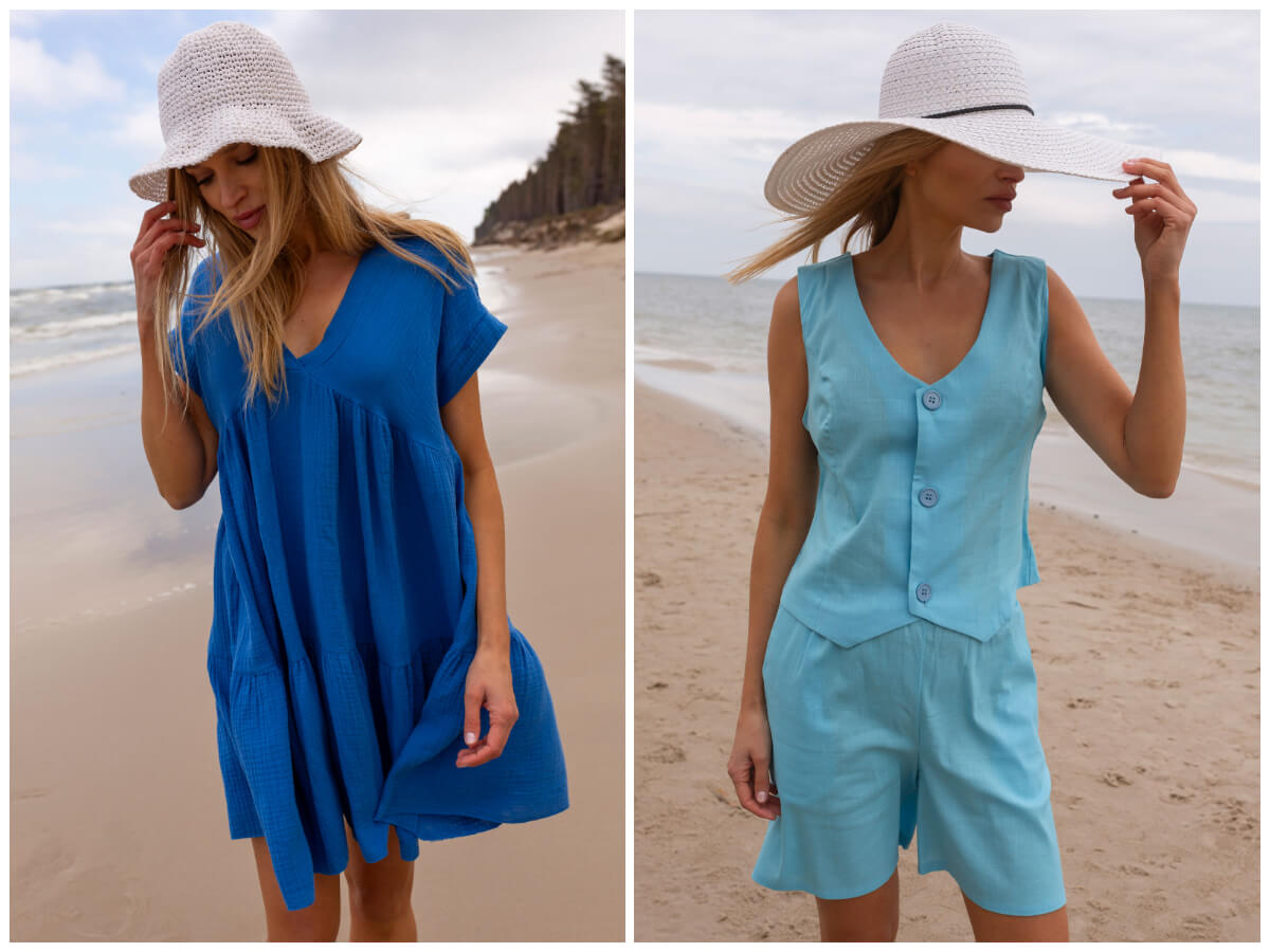 Niebieski kolor w letnich stylizacjach – jak go modnie nosić?